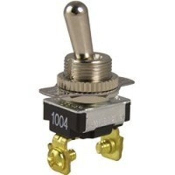 Gardner Bender GSW-17 Toggle Switch, 120/240 VAC, SPST, Screw Terminal, Steel Housing Material