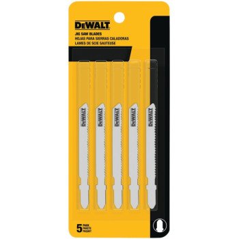 DEWALT DW3776-5 Jig Saw Blade, 0.3 in W, 24 TPI