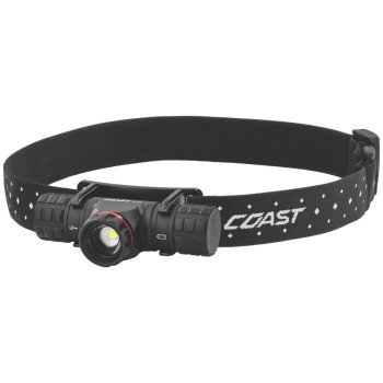 Coast XPH30R Headlamp, ZX850, CR123 Battery, Rechargeable, Zithion-X Battery, LED Lamp, Bulls Eye Spot, Flood Beam