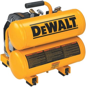 DEWALT D55153 Electric Hand Carry Air Compressor, Tool Only, 4 gal Tank, 1.1 hp, 120 VAC, 125 psi Pressure, 1-Stage