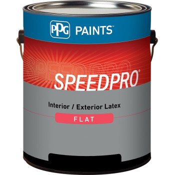 PPG SPEEDPRO 14-650/01 Interior Paint, Flat Sheen, White, 1 gal, 400 to 500 sq-ft/gal Coverage Area