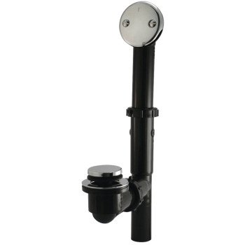 Keeney 63B Bath Drain Assembly, Plastic, Black, Chrome