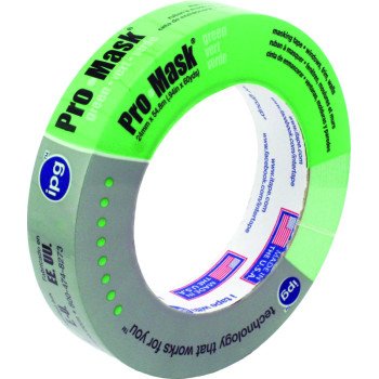 IPG 5803-1 Masking Tape, 60 yd L, 0.94 in W, Crepe Paper Backing, Light Green