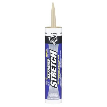 DAP EXTREME STRETCH 7079818717 Premium Elastomeric Sealant, Almond, 24 hr Curing, 40 to 100 deg F, 10.1 fl-oz Cartridge