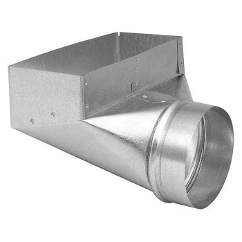 Imperial GV0627-C Wall Register Boot, 4 in L, 12 in W, 6 in H, 90 deg Angle, Galvanized