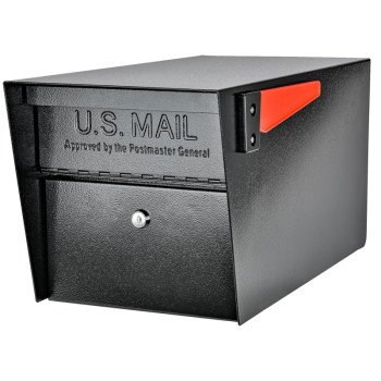 Mail Boss 7506 Curbside Mailbox, Steel, Powder-Coated, 10-3/4 in W, 21 in D, 11-1/4 in H, Black