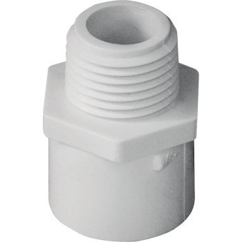 IPEX 435602 Pipe Adapter, 1/2 in, Socket x MPT, PVC, SCH 40 Schedule