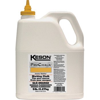 Keson PROCHALK Series 105GO Marking Chalk Refill, Glow Orange