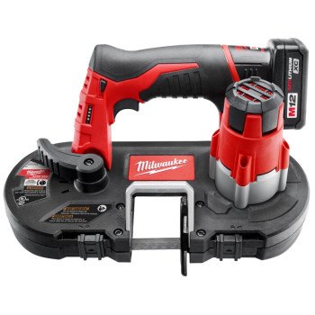 Milwaukee 2429-21XC Band Saw Kit, Battery Included, 12 V Battery, 1.4 Ah, 27 in L Blade, 1/2 in W Blade