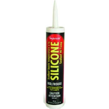 Imperial KK0205 Silicone Sealant, Paste, Red, 10.3 oz Cartridge