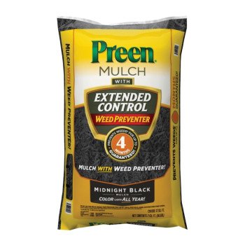 Preen 2464166 Mulch with Extended Control Weed Preventer with Extended Control Weed Preventer, Granular, Slight Bag