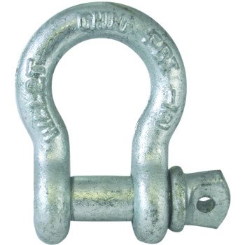 Fehr 5/8 Anchor Shackle, 5/8 in Trade, 2.25 ton Working Load, Commercial Grade, Steel, Galvanized