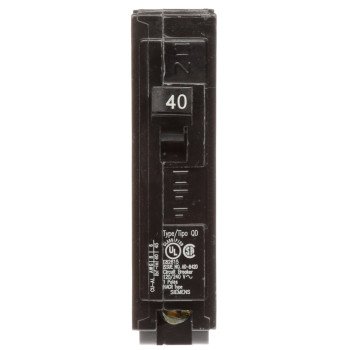 Siemens D140 Circuit Breaker, Low Voltage, 40 A, 1 -Pole, 120 V, Plug Mounting