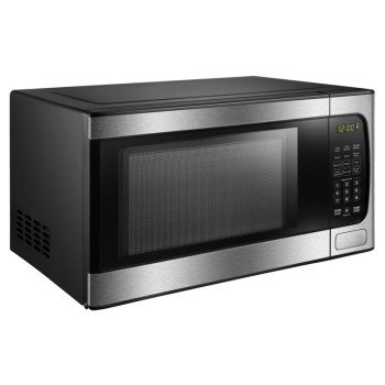 Danby DBMW0924BBS Microwave, 0.9 cu-ft Capacity, 900 W, 2 Cooking Stages, Stainless Steel, Black