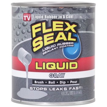 Flex Seal LFSGRYR32 Rubberized Coating, Gray, 32 oz, Can