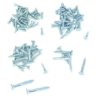 ProSource JL82101 Wood Screw Set, Zinc Plated, 95-Piece