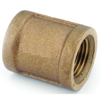 Anderson Metals 738103-06 Pipe Coupling, 3/8 in, FIPT, Brass