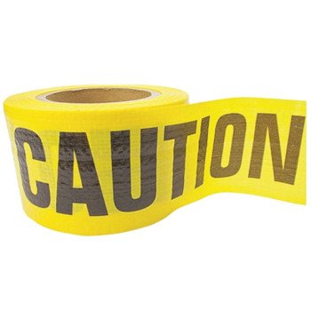 CH Hanson 16030 Reinforced Barricade Tape, 500 ft L, 3 in W, Yellow, Polyethylene