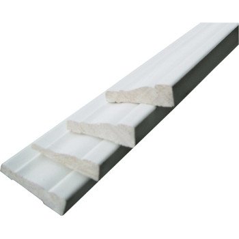 ALEXANDRIA Moulding 0W327-93084C1 Casing Moulding, 84 in L, 2-1/4 in W, Wood, Primed