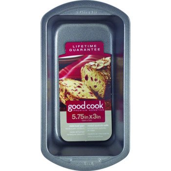 Goodcook 04024 Non-Stick Loaf Pan, 10-1/2 in L, 8.8 in W, 8.1 in H, Steel, Dishwasher Safe: Yes