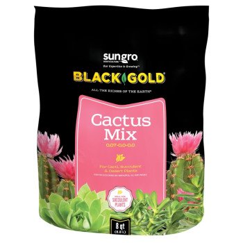 sun gro BLACK GOLD 1410602 8 QT P Cactus Mix, Granular, Brown/Earthy, 240 Bag