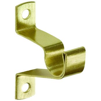 Kenney KN826 Decorative Cafe Rod Bracket, Brass, 2/PK