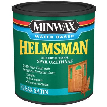 Minwax Helmsman 630520444 Spar Varnish, Crystal Clear, Liquid, 1 qt, Can