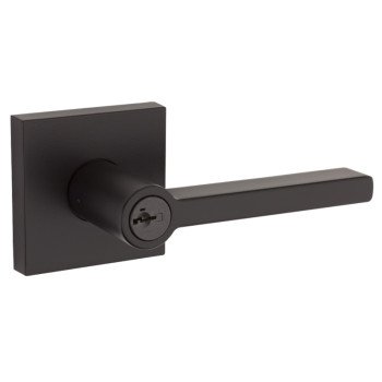 Weiser Milan Series 9GLA5350-170 Entry Lever, Matte Black, Residential, Re-Key Technology: SmartKey, Universal Hand