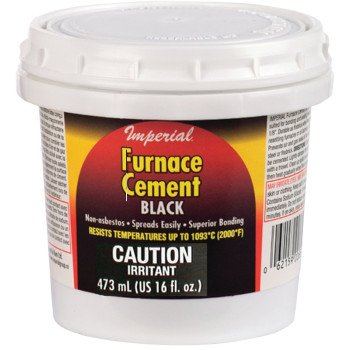 Imperial KK0295-A Furnace Cement, Paste, Black, 16 oz Tub