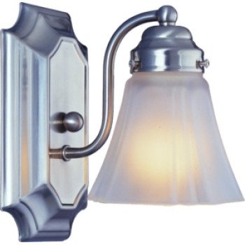 Boston Harbor RF-V-041-BN-3L Vanity Light Fixture, 60 W, 1-Lamp, A19 or CFL Lamp, Steel Fixture, Brushed Nickel Fixture