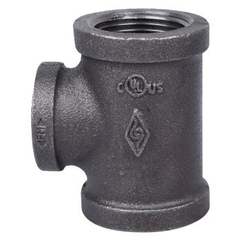 ProSource B130R 25X20 Pipe Tee, 3/4 x 1 in, Threaded, Malleable Iron, SCH 40 Schedule, 300 PSI Pressure