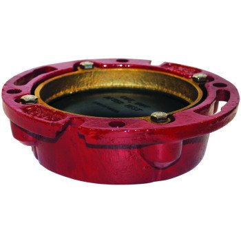 Oatey 42256 Closet Flange, 4 in Connection, Cast Iron, Red