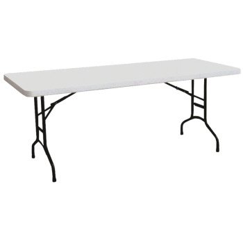 Simple Spaces TBL-040 Banquet Table, 6 ft OAW, 30 in OAD, 29-1/4 in OAH, Steel Frame, Polyethylene Tabletop