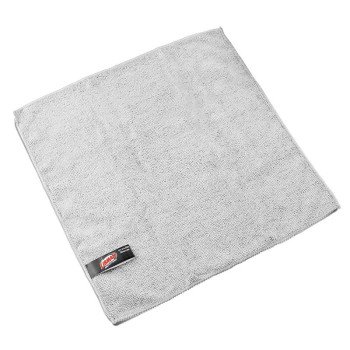 Libman 1262 Microfiber Cloth, 13-1/2 in L, 13-1/2 in W, Microfiber, Gray