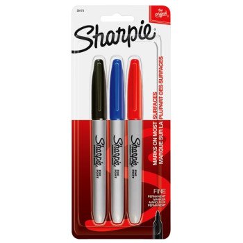 Sharpie 30173 Permanent Marker, Fine Lead/Tip, Assorted Lead/Tip