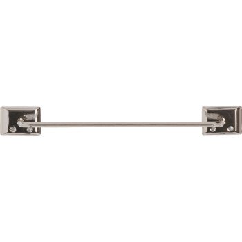 Decko 38120 Towel Bar, 12 in L Rod, Steel, Chrome, Surface