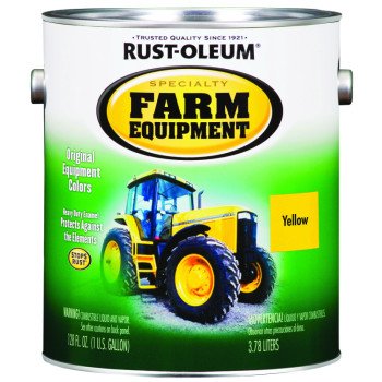 RUST-OLEUM SPECIALTY 7443402 Farm Equipment Enamel, Yellow, 1 gal Can