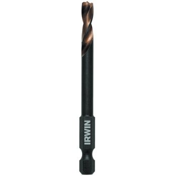 Irwin 1871029 Impact Drill Bit, 7/32 in Dia, 3-3/4 in OAL, Spiral Flute, 1/4 in Dia Shank, Hex Shank