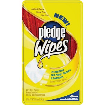 Pledge 72807 Furniture Wipe, White, Liquid, Lemon, Pleasant