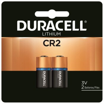 Duracell DLCR2B2PK Battery, 3 V Battery, 780 mAh, CR2 Battery, Lithium, Manganese Dioxide