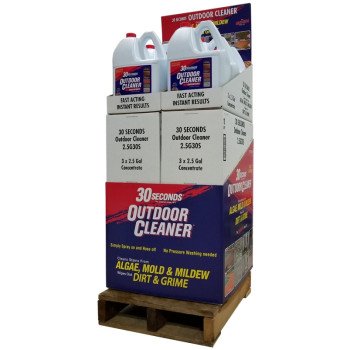 30 Seconds 2.5G30S QPDU Outdoor Cleaner, 2.5 gal, Bottle, Liquid, Bleach, Clear/Light Yellow