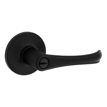 Weiser Safe Lock Grapevine 9SL50000-116 Entry Door Handle, Lever Handle, Matte Black, 3 Grade, Universal Hand