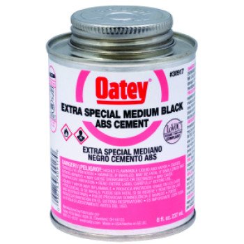 Oatey 30917 Solvent Cement, 8 oz Can, 315 g/L, Opaque Liquid, Black