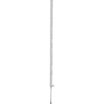 Zareba Fi-Shock A-48 Step-In Fence Post, 4 ft OAH, Polypropylene, White