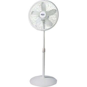 Lasko 1820 Adjustable Pedestal Fan, 120 V, 18 in Dia Blade, Plastic Housing Material, Sandstone