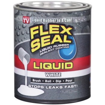 Flex Seal LFSWHTR16 Rubberized Coating, White, 16 oz