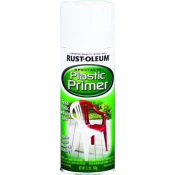 Rust-Oleum 209460 Plastic Spray Paint, Plastic Primer White, 12 oz, Can