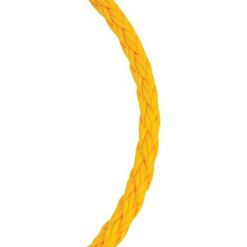 Baron 54808 Rope, 1/4 in Dia, 50 ft L, 100 lb Working Load, Polypropylene, Yellow