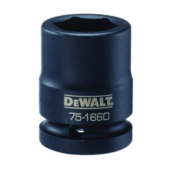 DEWALT DWMT75166OSP Impact Socket, 24 mm Socket, 3/4 in Drive, 6-Point, CR-440 Steel, Black Oxide