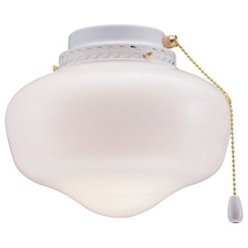 Boston Harbor CF-9SLK-WH Schoolhouse Light Kit, Opal Glass, White, White